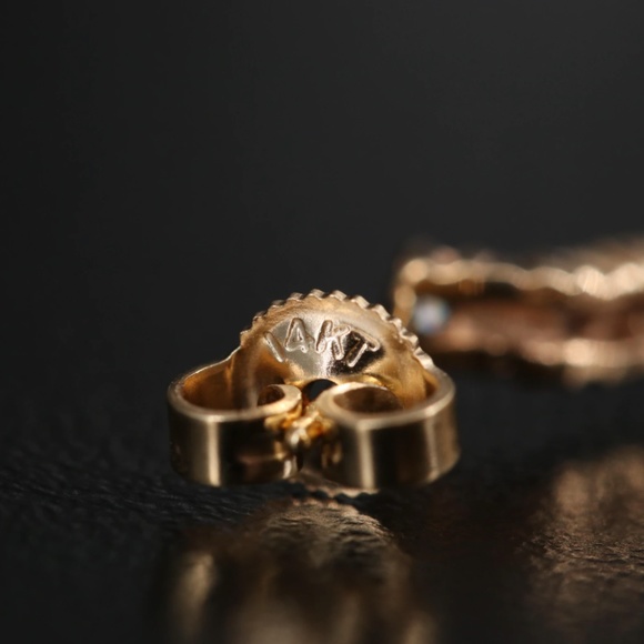 14K 1.02 CTW Diamond Hoop Earrings - Picture 6 of 6